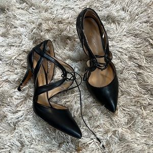 Antonio Melanie black stilettos size 6M, leather, never worn